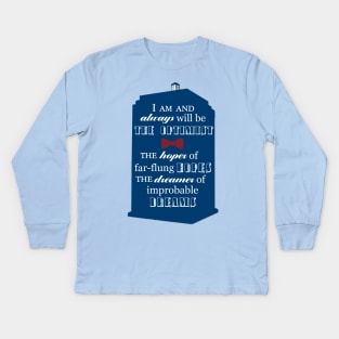 11th Doctor Optimist Quote Kids Long Sleeve T-Shirt